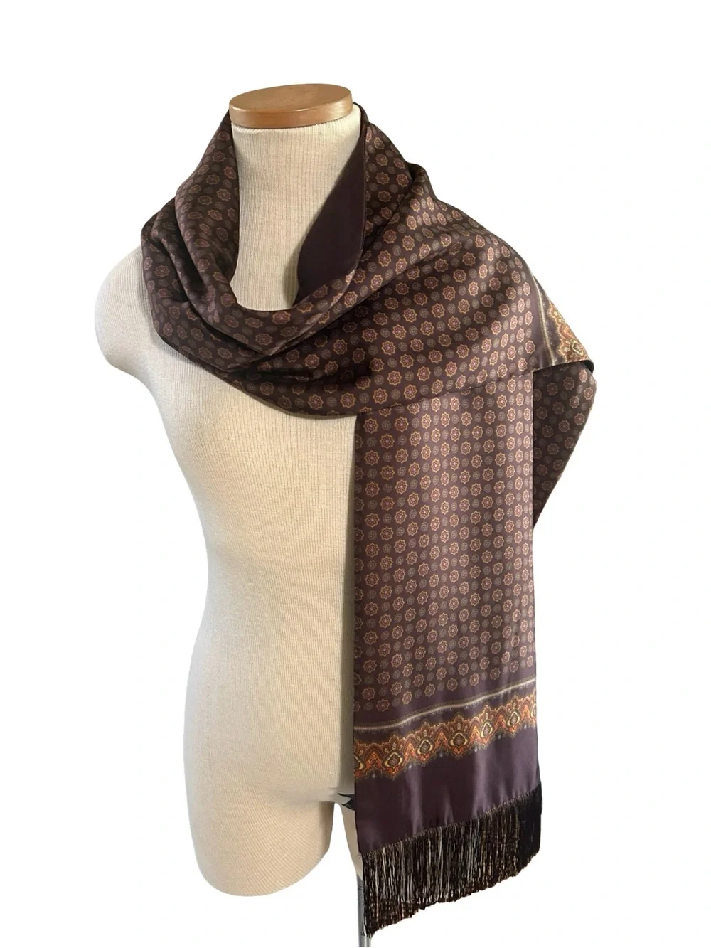 Dion Reversible Italian Silk Wool Scarf Made in Canada
